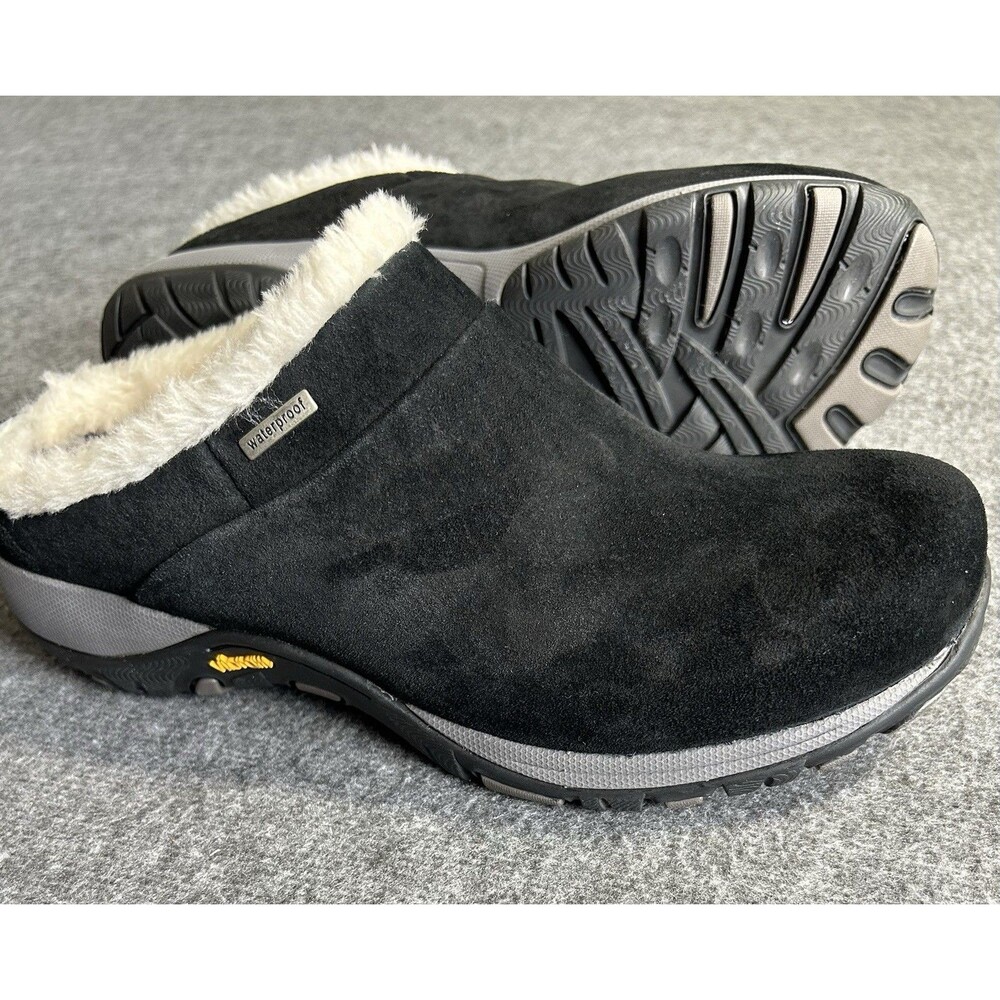 Dansko Parson Clogs Women’s 6.5 Black Suede Fur Lined Slip On Shoes Waterproof - Picture 3 of 15